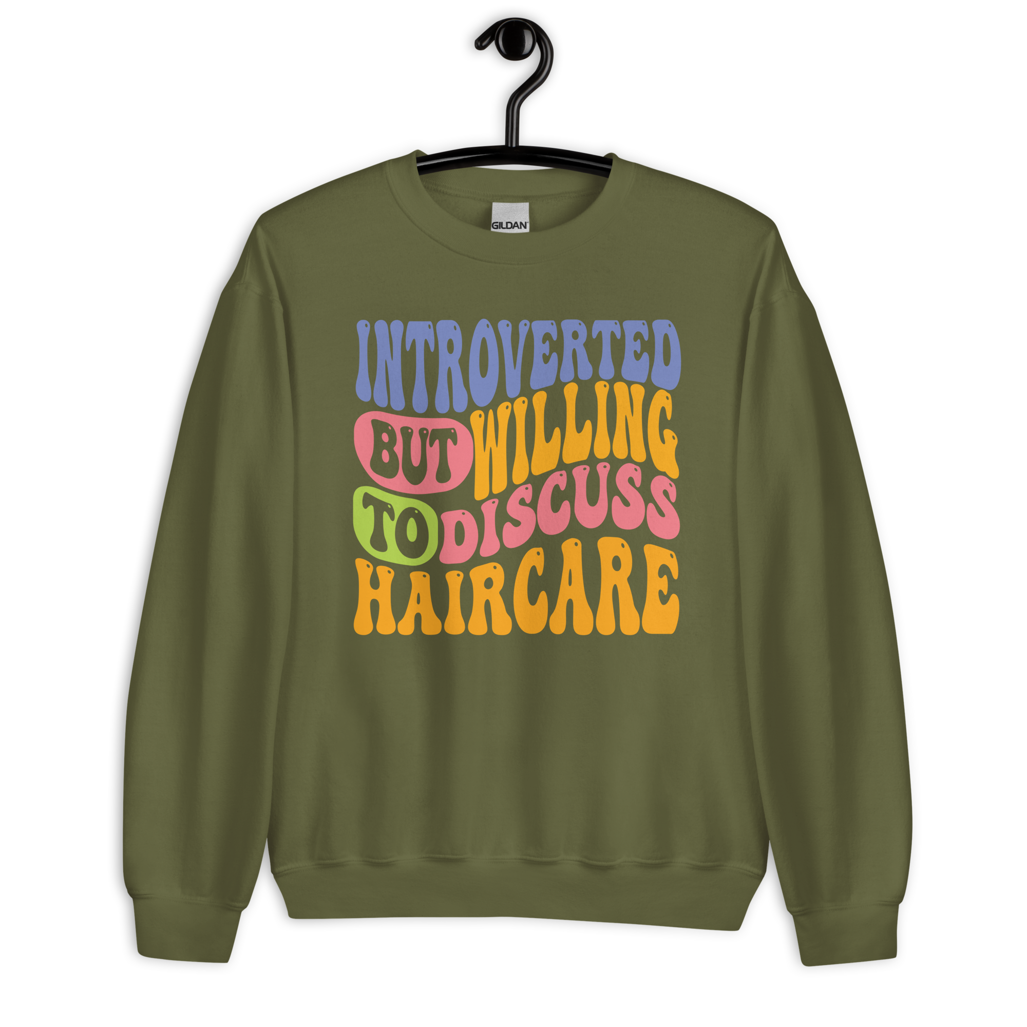 Introverted But Willing To Discuss Haircare Crewneck Sweatshirt