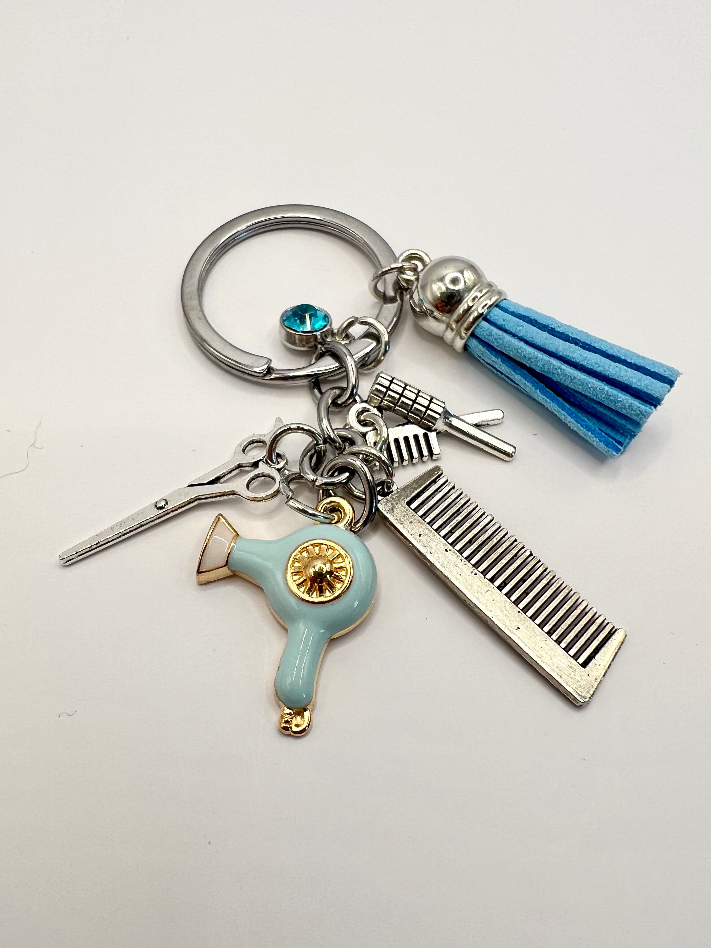 Salon Tools Charm Tassel Hairstylist Keychain