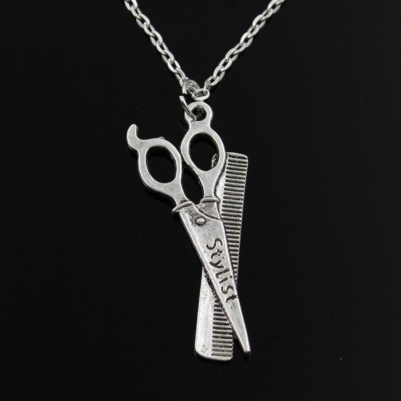 Comb and Shear Necklace with 