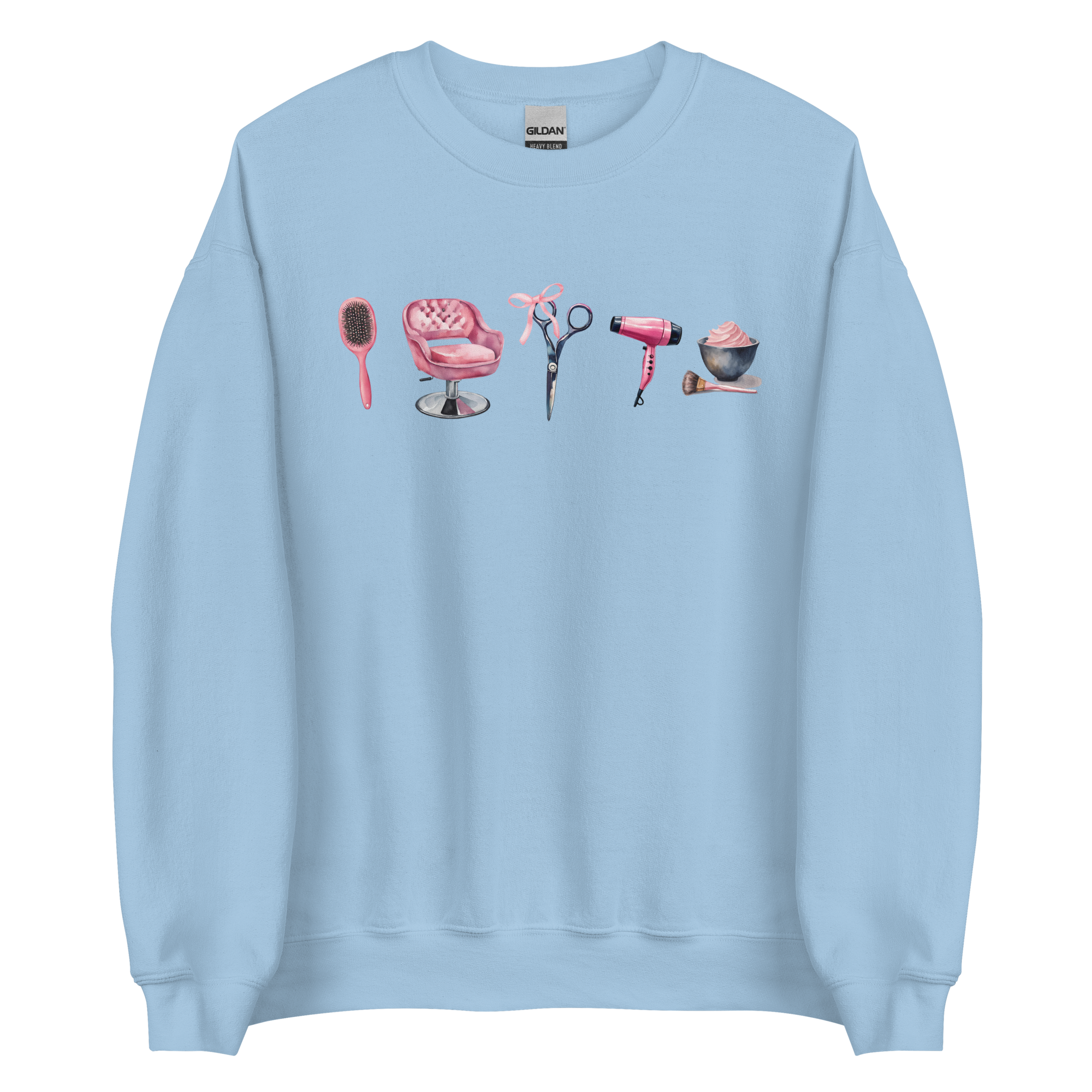 Pink Hairstylist Tools Coquette Unisex Crewneck Sweatshirt