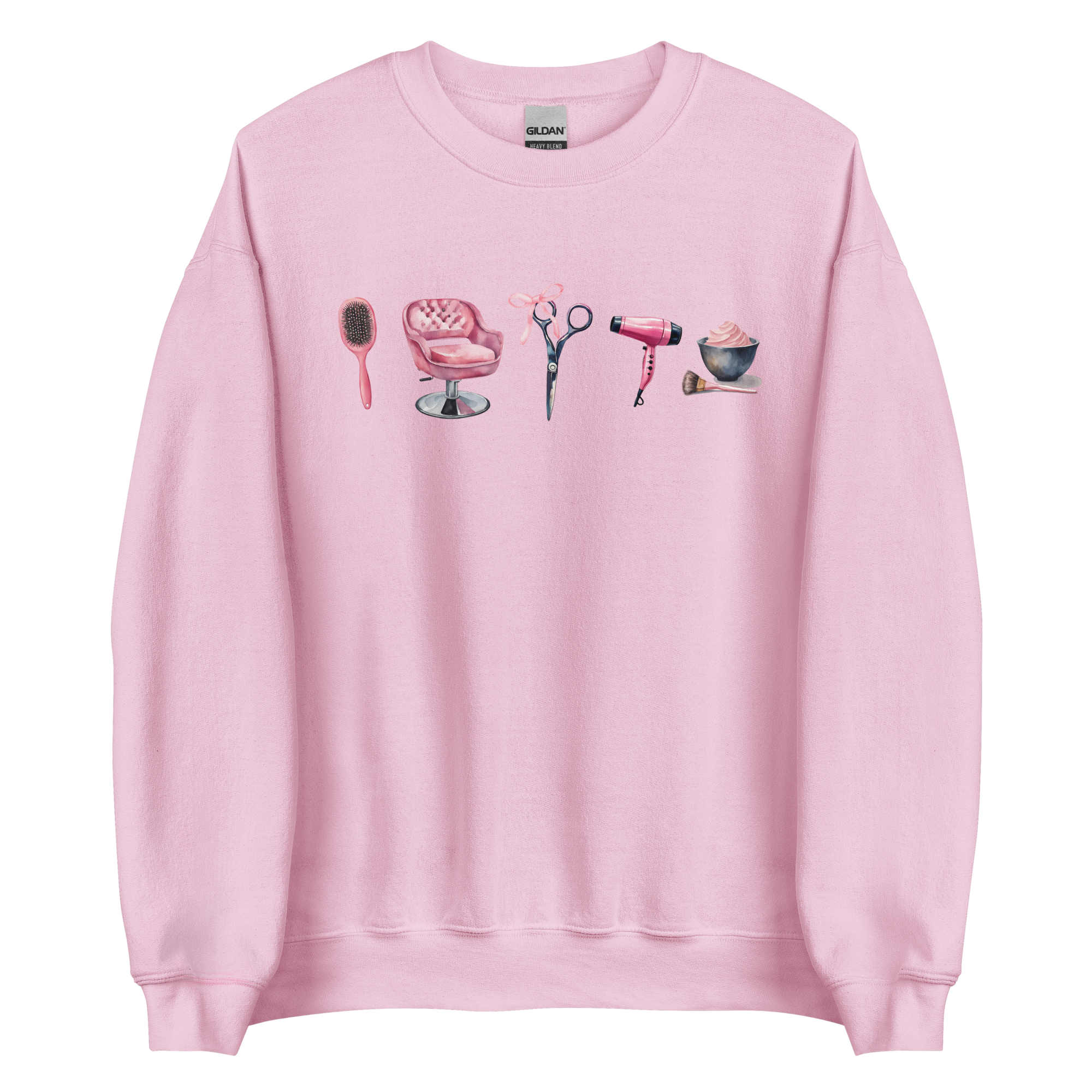 Pink Hairstylist Tools Coquette Unisex Crewneck Sweatshirt