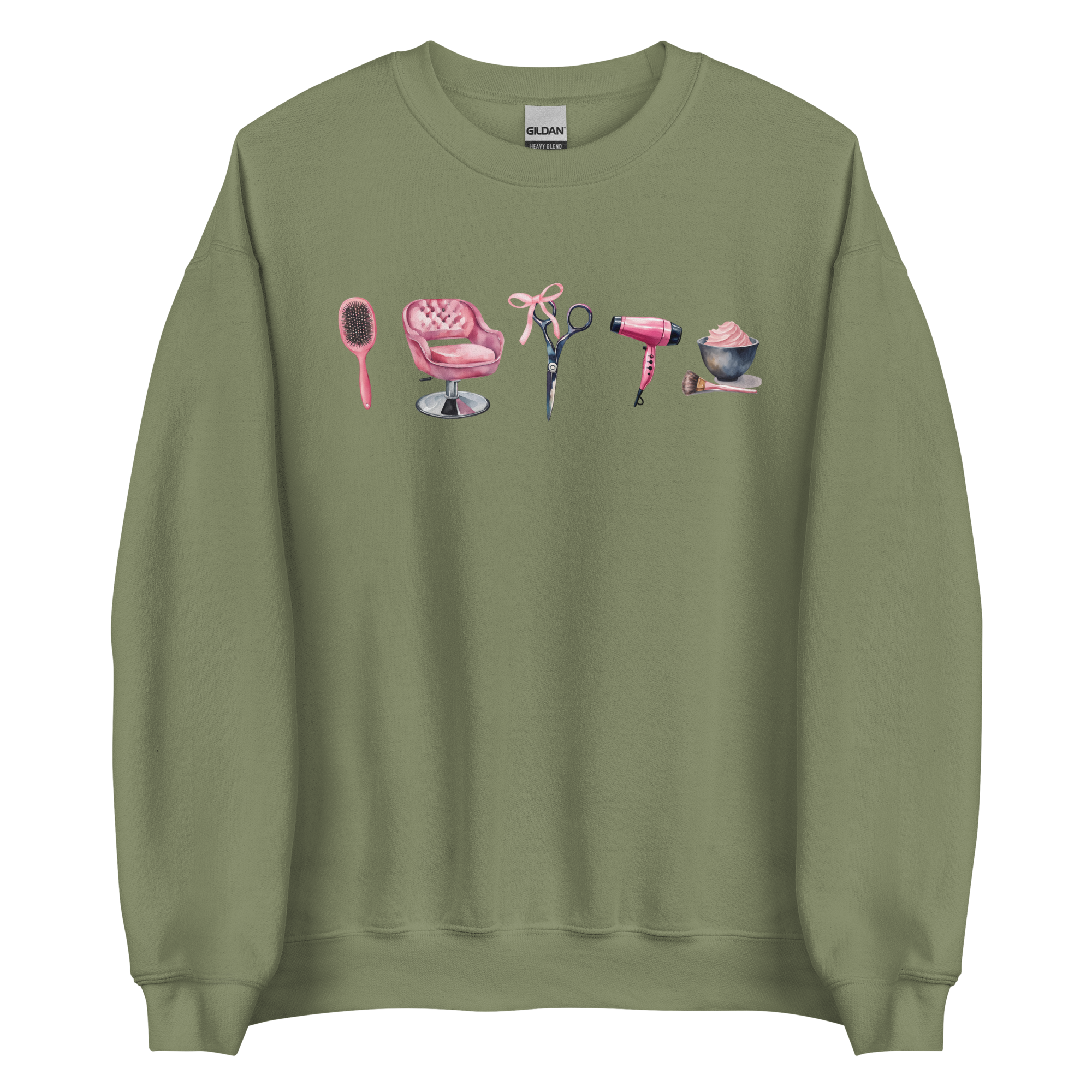 Pink Hairstylist Tools Coquette Unisex Crewneck Sweatshirt
