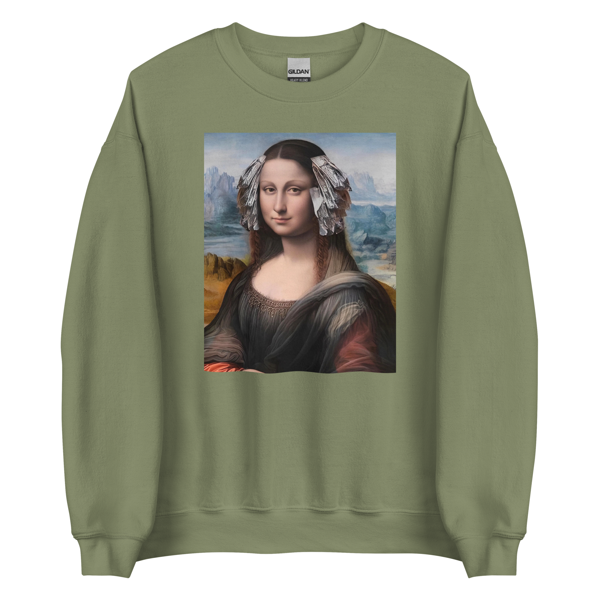 Mona Lisa In Foils Unisex Hairstylist Crewneck Sweatshirt