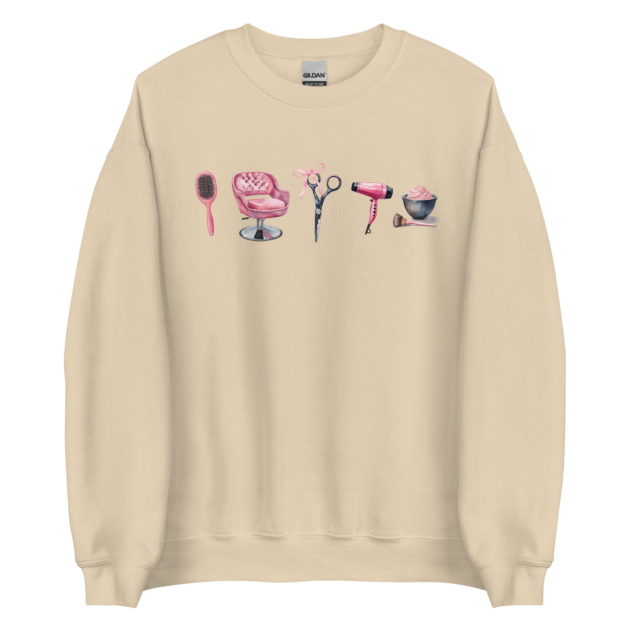 Pink Hairstylist Tools Coquette Unisex Crewneck Sweatshirt