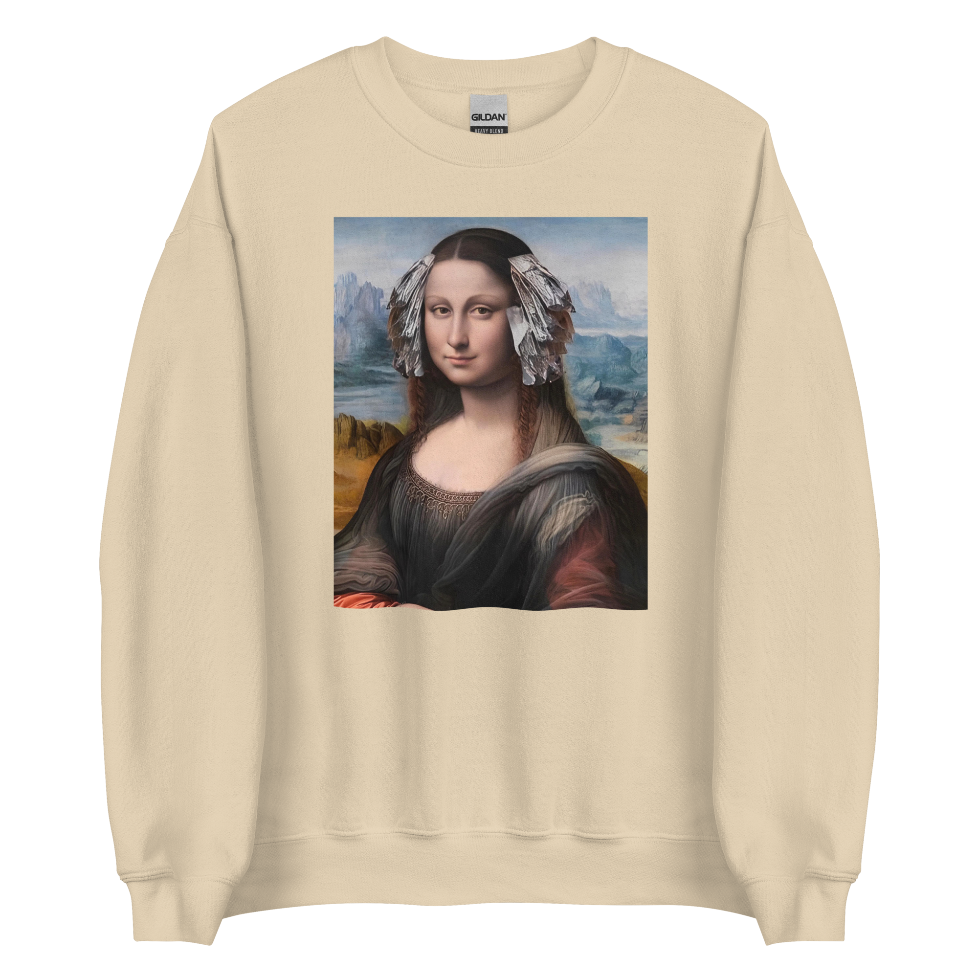 Mona Lisa In Foils Unisex Hairstylist Crewneck Sweatshirt