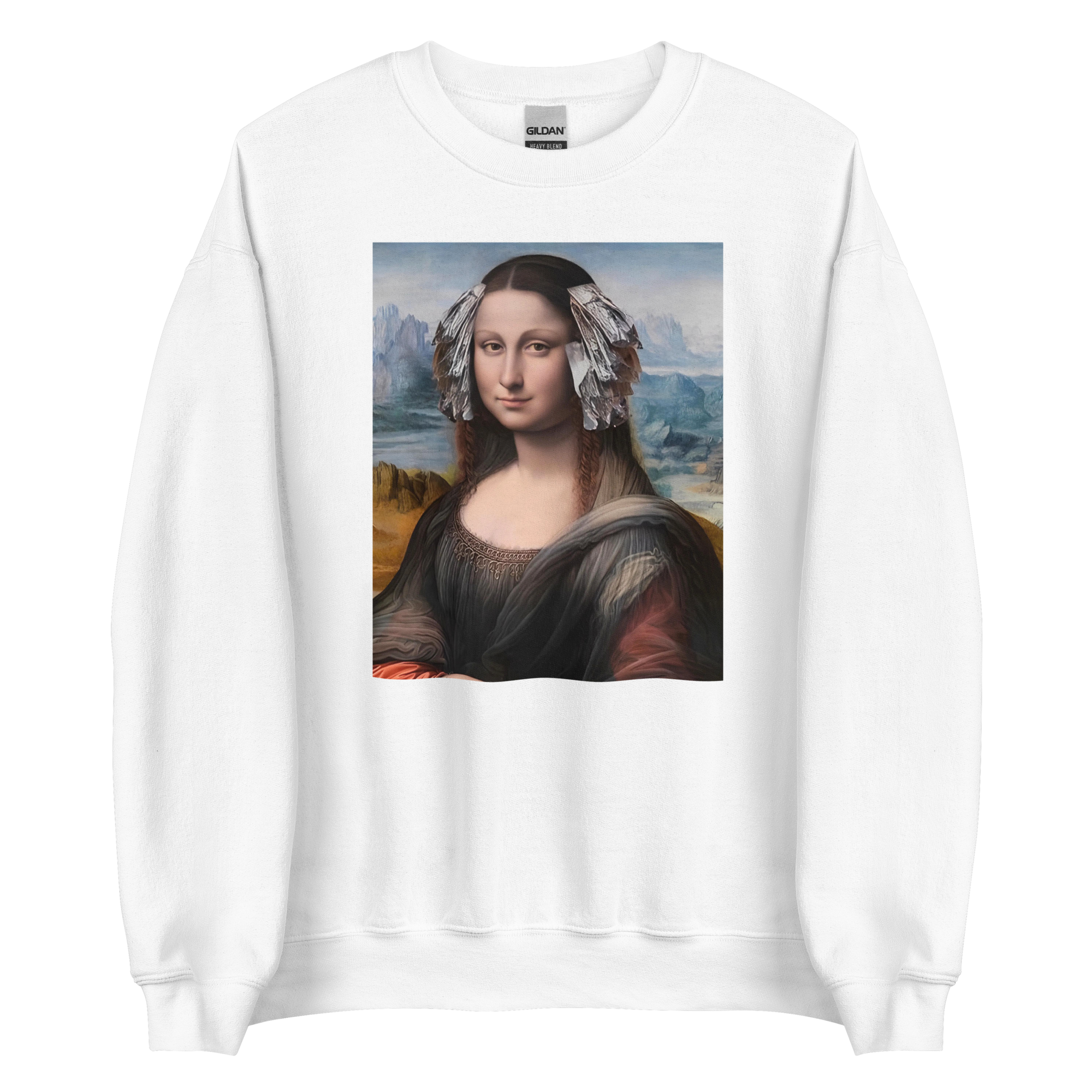 Mona Lisa In Foils Unisex Hairstylist Crewneck Sweatshirt