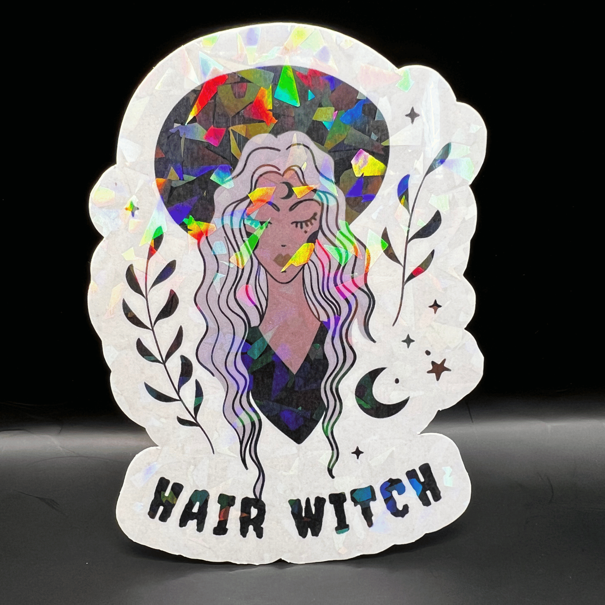 Hair Witch Rainbow Prism Sticker
