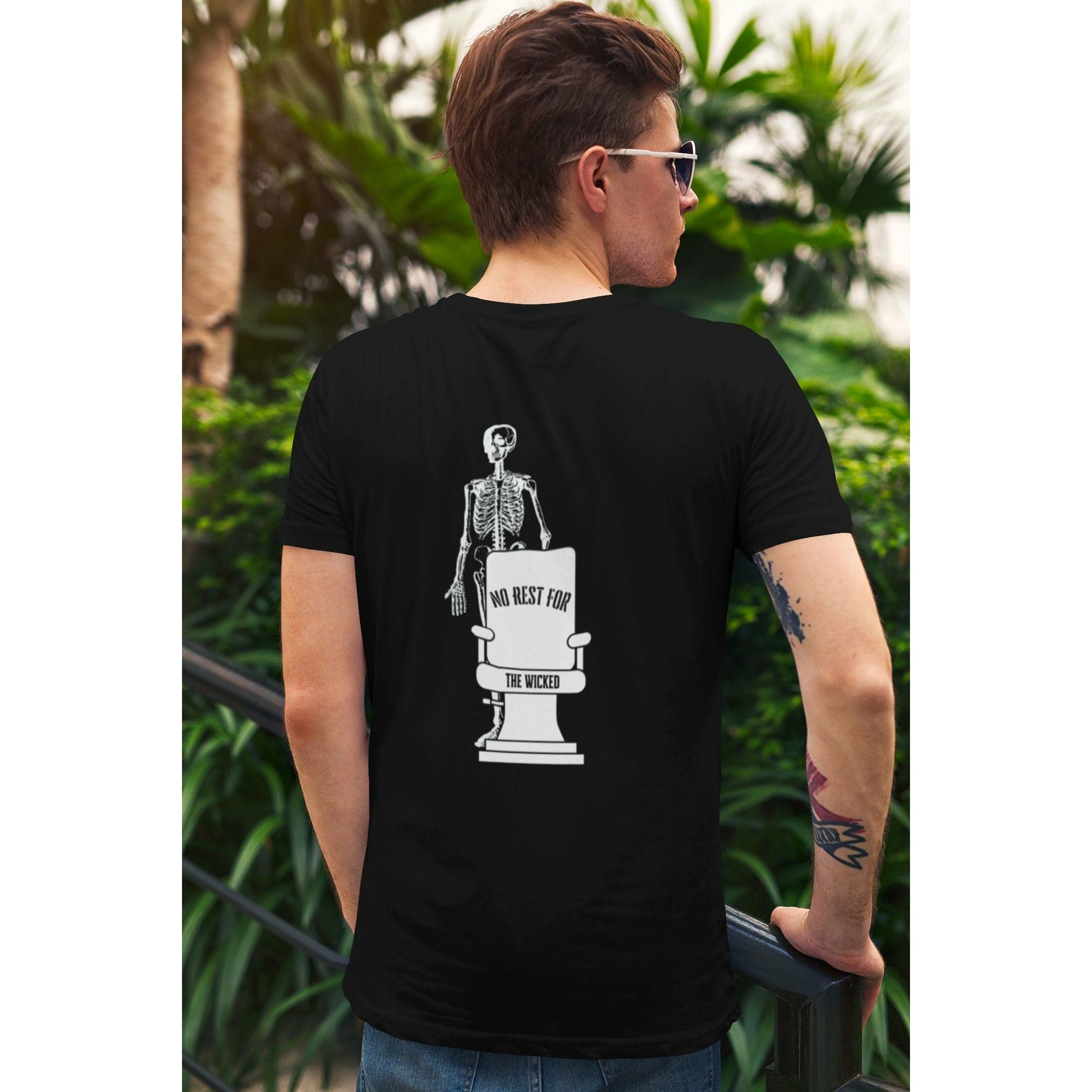 No Rest Skeleton Tee - readytodyeapparel