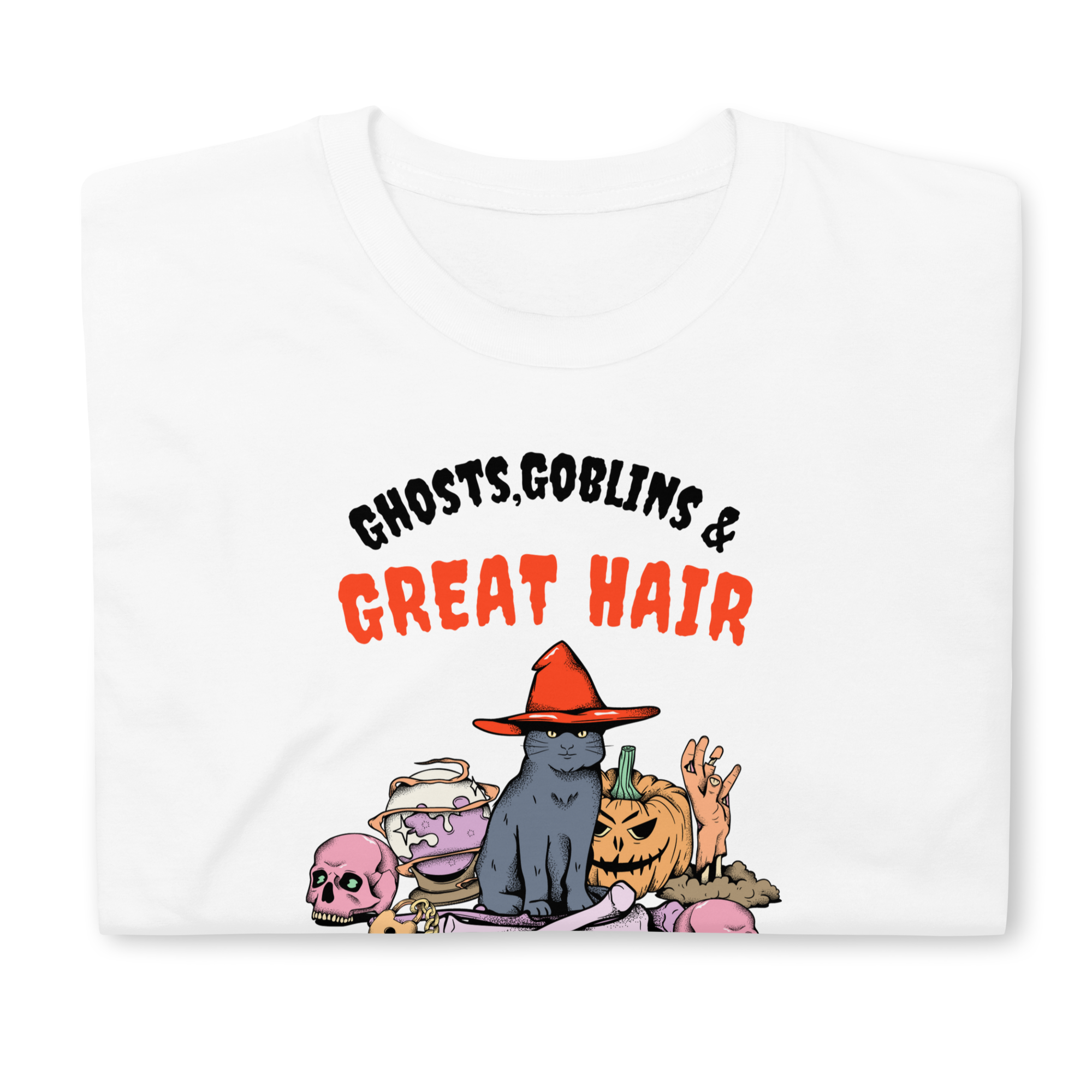Ghosts Goblins & Great Hair Halloween T-Shirt