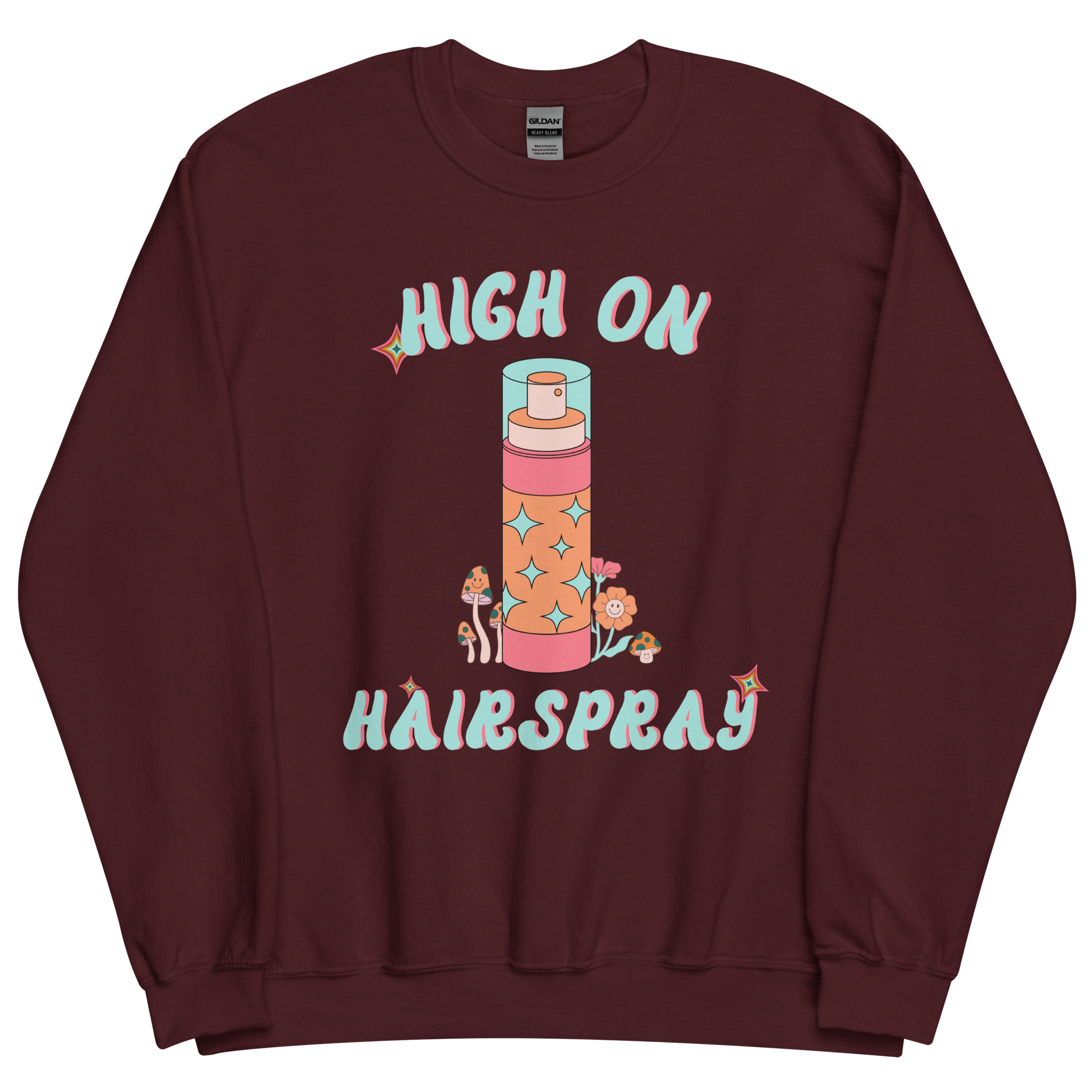 High On Hairspray Retro Crewneck Sweatshirt