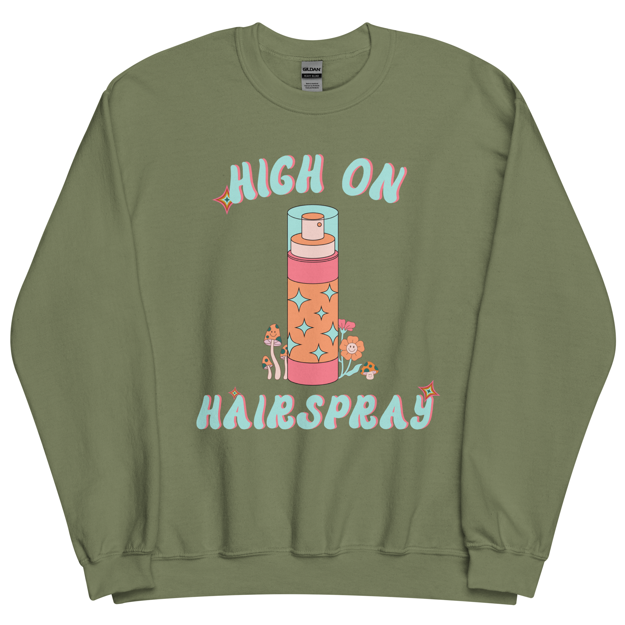 High On Hairspray Retro Crewneck Sweatshirt